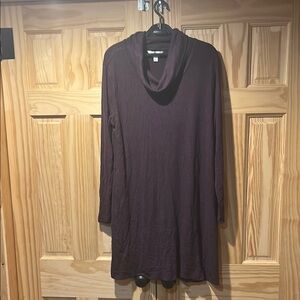 Market & Spruce Purple Cowl Neck Top